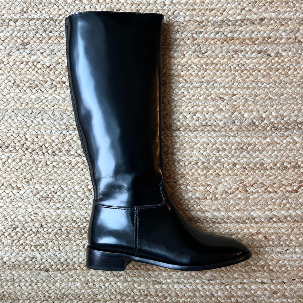 Silent D Black Leather Giselle Tall Riding Boots Equestrian Women‎ 37 US 6.5 NWT